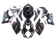 Erschwingliche Suzuki GSXR 1000 Motorrad Verkleidung 2007-2008 - Glanzendes Schwarz Weiss West
