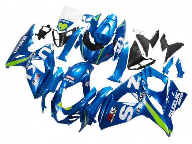 Erschwingliche Suzuki GSXR 1000 Motorrad Verkleidung 2009-2016 - Hellblau Grun Motul 29 Ecstar