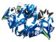 Erschwingliche Suzuki GSXR 1000 Motorrad Verkleidung 2009-2016 - Hellblau Grun Motul 29 Ecstar