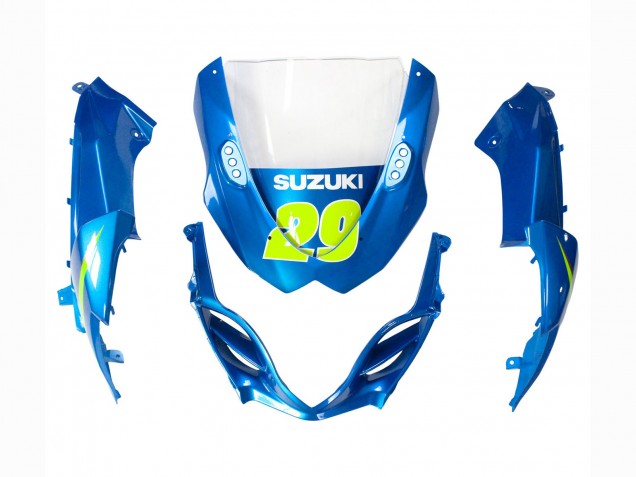 Erschwingliche Suzuki GSXR 1000 Motorrad Verkleidung 2009-2016 - Hellblau Grun Motul 29 Ecstar