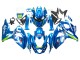 Erschwingliche Suzuki GSXR 1000 Motorrad Verkleidung 2009-2016 - Hellblau Grun Motul 29 Ecstar