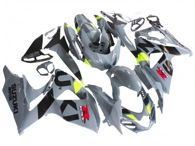 Erschwingliche Suzuki GSXR 1000 Motorrad Verkleidung 2009-2016 - Grau Neon Gelb Schwarz Motul