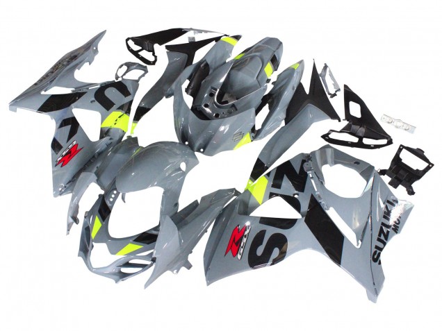Erschwingliche Suzuki GSXR 1000 Motorrad Verkleidung 2009-2016 - Grau Neon Gelb Schwarz Motul