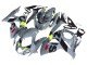 Erschwingliche Suzuki GSXR 1000 Motorrad Verkleidung 2009-2016 - Grau Neon Gelb Schwarz Motul