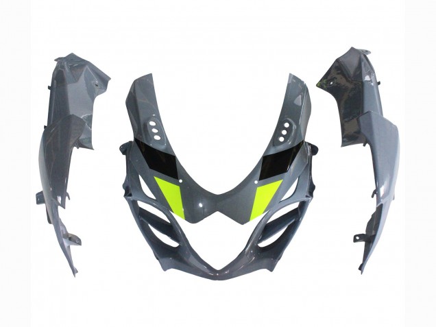 Erschwingliche Suzuki GSXR 1000 Motorrad Verkleidung 2009-2016 - Grau Neon Gelb Schwarz Motul