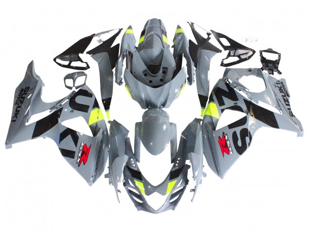 Erschwingliche Suzuki GSXR 1000 Motorrad Verkleidung 2009-2016 - Grau Neon Gelb Schwarz Motul