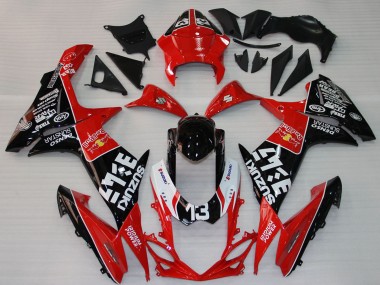 Erschwingliche Suzuki GSXR 1000 Motorrad Verkleidung 2009-2016 - Rot Schwarz Weiss 13
