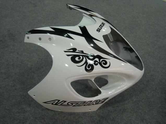Erschwingliche Suzuki GSXR 1300 Hayabusa Motorrad Verkleidung 1996-2007 - Weiss Schwarz Corona
