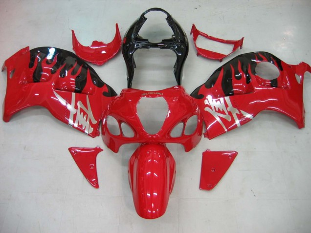 Erschwingliche Suzuki GSXR 1300 Hayabusa Motorrad Verkleidung 1996-2007 - Rot Schwarz