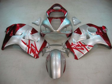 Erschwingliche Suzuki GSXR 1300 Hayabusa Motorrad Verkleidung 1996-2007 - Silber Rot Hayabusa