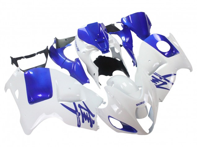 Erschwingliche Suzuki GSXR 1300 Hayabusa Motorrad Verkleidung 1996-2007 - Weiss Blau Hayabusa