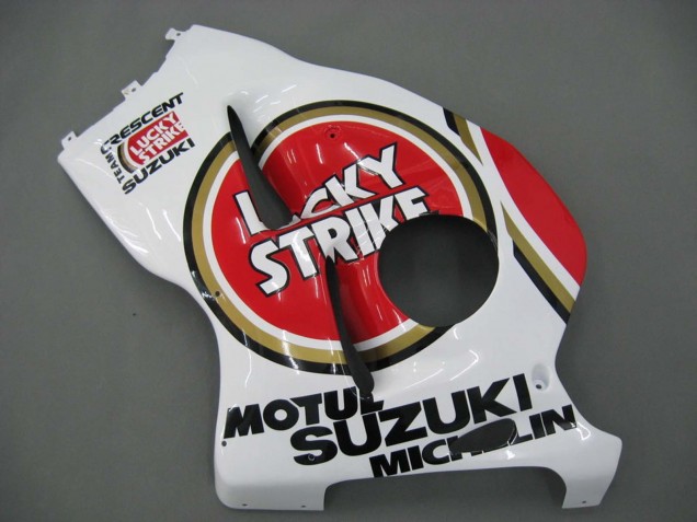 Erschwingliche Suzuki GSXR 1300 Hayabusa Motorrad Verkleidung 1996-2007 - Weiss Rot Motul