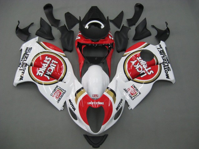 Erschwingliche Suzuki GSXR 1300 Hayabusa Motorrad Verkleidung 1996-2007 - Weiss Rot Motul