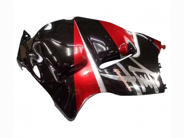 Erschwingliche Suzuki GSXR 1300 Hayabusa Motorrad Verkleidung 1996-2007 - Rot Glanzendes Schwarz Hayabusa