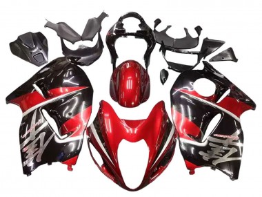 Erschwingliche Suzuki GSXR 1300 Hayabusa Motorrad Verkleidung 1996-2007 - Rot Glanzendes Schwarz Hayabusa