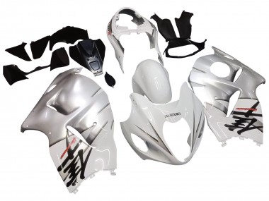Erschwingliche Suzuki GSXR 1300 Hayabusa Motorrad Verkleidung 1996-2007 - Weiss Silber Hayabusa