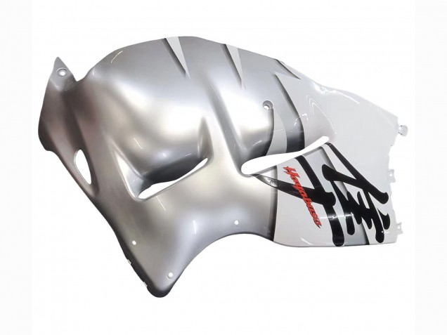 Erschwingliche Suzuki GSXR 1300 Hayabusa Motorrad Verkleidung 1996-2007 - Weiss Silber Hayabusa