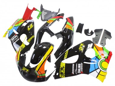Erschwingliche Suzuki GSXR 600 / GSXR 750 Motorrad Verkleidung 1996-2000 - Schwarz Mehrfarbig 27