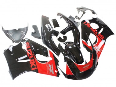 Erschwingliche Suzuki GSXR 600 / GSXR 750 Motorrad Verkleidung 1996-2000 - Schwarz Rot