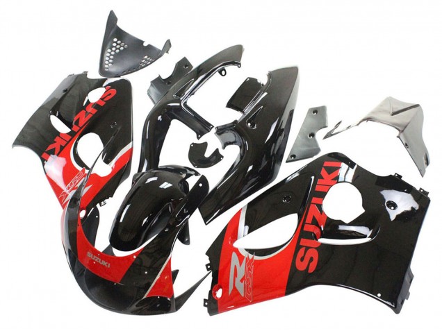 Erschwingliche Suzuki GSXR 600 / GSXR 750 Motorrad Verkleidung 1996-2000 - Schwarz Rot