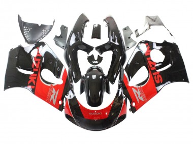Erschwingliche Suzuki GSXR 600 / GSXR 750 Motorrad Verkleidung 1996-2000 - Schwarz Rot