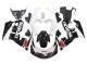 Erschwingliche Suzuki GSXR 600 / GSXR 750 Motorrad Verkleidung 1996-2000 - Schwarz Weiss