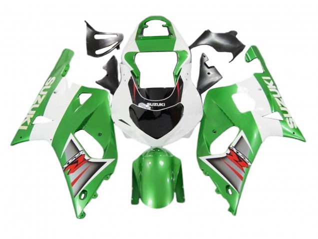 Erschwingliche Suzuki GSXR 600 / GSXR 750 Motorrad Verkleidung 2001-2003 - Weiss Grun Silber Rot Schwarz