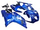Erschwingliche Suzuki GSXR 600 / GSXR 750 Motorrad Verkleidung 2001-2003 - Blau mit Weiss Flamme