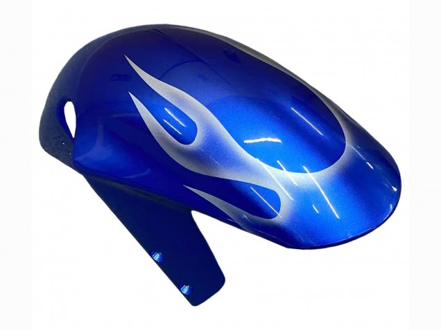 Erschwingliche Suzuki GSXR 600 / GSXR 750 Motorrad Verkleidung 2001-2003 - Blau mit Weiss Flamme