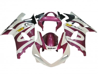 Erschwingliche Suzuki GSXR 600 / GSXR 750 Motorrad Verkleidung 2001-2003 - Weiss Rosa Gelb