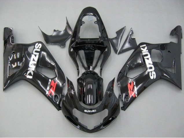Erschwingliche Suzuki GSXR 600 / GSXR 750 Motorrad Verkleidung 2001-2003 - Glanzendes Schwarz Rot Weiss