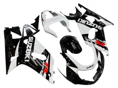 Erschwingliche Suzuki GSXR 600 / GSXR 750 Motorrad Verkleidung 2001-2003 - Weiss Glanzendes Schwarz Rot