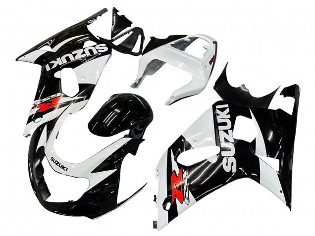 Erschwingliche Suzuki GSXR 600 / GSXR 750 Motorrad Verkleidung 2001-2003 - Weiss Glanzendes Schwarz Rot