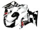 Erschwingliche Suzuki GSXR 600 / GSXR 750 Motorrad Verkleidung 2001-2003 - Weiss Glanzendes Schwarz Rot
