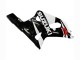 Erschwingliche Suzuki GSXR 600 / GSXR 750 Motorrad Verkleidung 2001-2003 - Weiss Glanzendes Schwarz Rot