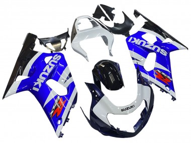 Erschwingliche Suzuki GSXR 600 / GSXR 750 Motorrad Verkleidung 2001-2003 - Blau Weiss Glanzendes Schwarz Rot