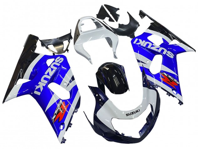 Erschwingliche Suzuki GSXR 600 / GSXR 750 Motorrad Verkleidung 2001-2003 - Blau Weiss Glanzendes Schwarz Rot