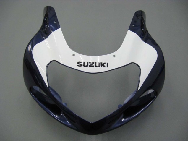 Erschwingliche Suzuki GSXR 600 / GSXR 750 Motorrad Verkleidung 2001-2003 - Blau Weiss Glanzendes Schwarz Rot