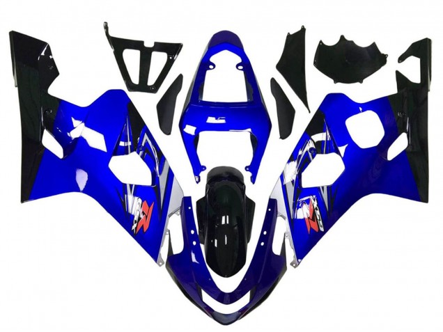 Erschwingliche Suzuki GSXR 600 / GSXR 750 Motorrad Verkleidung 2004-2005 - Blau Weiss Schwarz