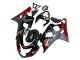Erschwingliche Suzuki GSXR 600 / GSXR 750 Motorrad Verkleidung 2004-2005 - Schwarz Grau Rot