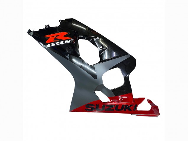 Erschwingliche Suzuki GSXR 600 / GSXR 750 Motorrad Verkleidung 2004-2005 - Schwarz Grau Rot