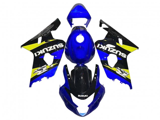 Erschwingliche Suzuki GSXR 600 / GSXR 750 Motorrad Verkleidung 2004-2005 - Blau Gelb Schwarz