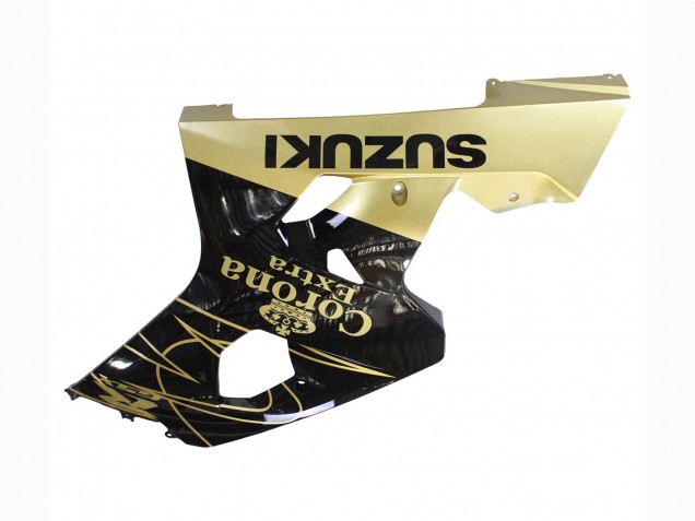 Erschwingliche Suzuki GSXR 600 / GSXR 750 Motorrad Verkleidung 2004-2005 - Glanzendes Schwarz Gold Corona
