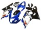 Erschwingliche Suzuki GSXR 600 / GSXR 750 Motorrad Verkleidung 2004-2005 - Blau Weiss Schwarz
