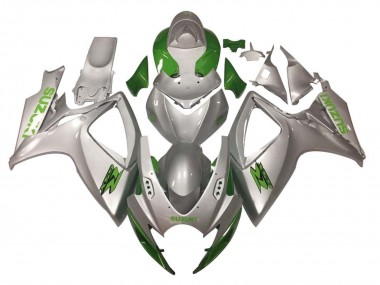 Erschwingliche Suzuki GSXR 600 / GSXR 750 Motorrad Verkleidung 2006-2007 - Silber Grun