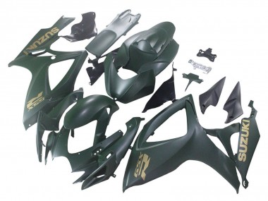 Erschwingliche Suzuki GSXR 600 / GSXR 750 Motorrad Verkleidung 2006-2007 - Matt Armee Grun