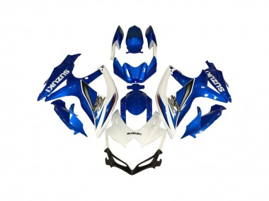 Erschwingliche Suzuki GSXR 600 / GSXR 750 Motorrad Verkleidung 2006-2007 - Weiss Blau
