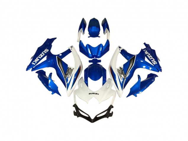 Erschwingliche Suzuki GSXR 600 / GSXR 750 Motorrad Verkleidung 2006-2007 - Weiss Blau