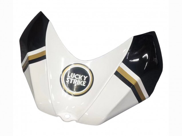 Erschwingliche Suzuki GSXR 600 / GSXR 750 Motorrad Verkleidung 2006-2007 - Weiss Schwarz Lucky Strike Motul