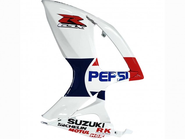 Erschwingliche Suzuki GSXR 600 / GSXR 750 Motorrad Verkleidung 2006-2007 - Weiss Rot Gelb Motul